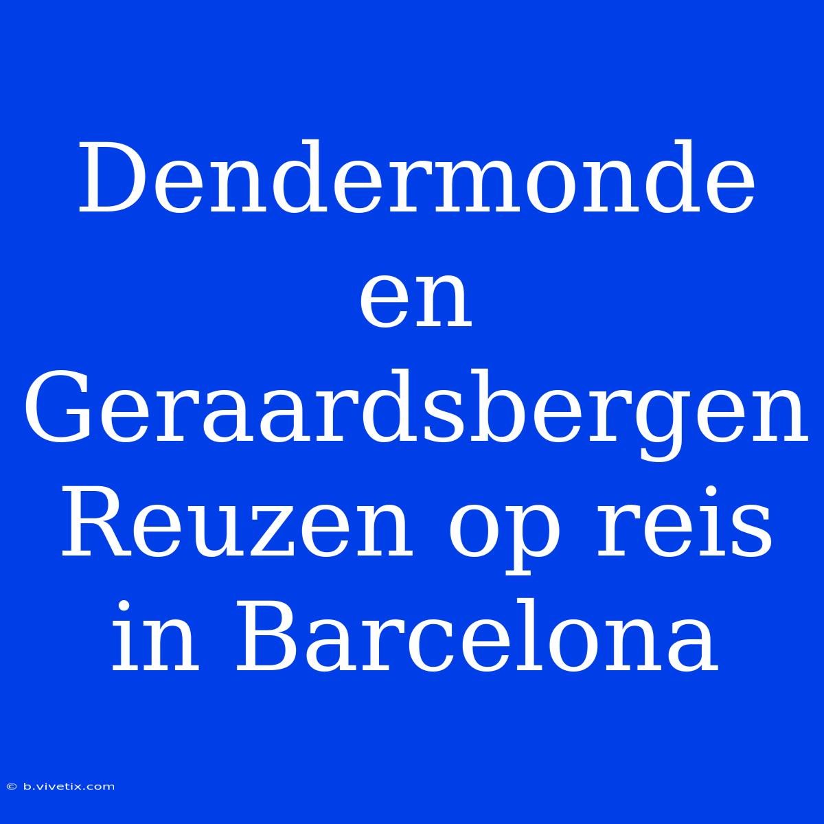 Dendermonde En Geraardsbergen Reuzen Op Reis In Barcelona