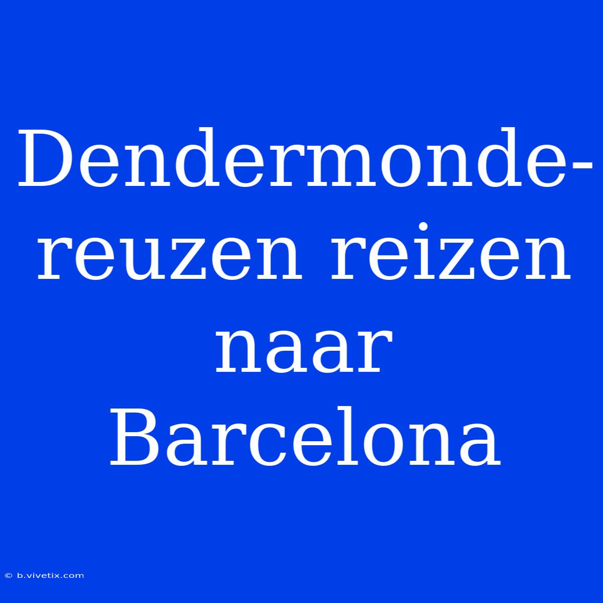 Dendermonde-reuzen Reizen Naar Barcelona