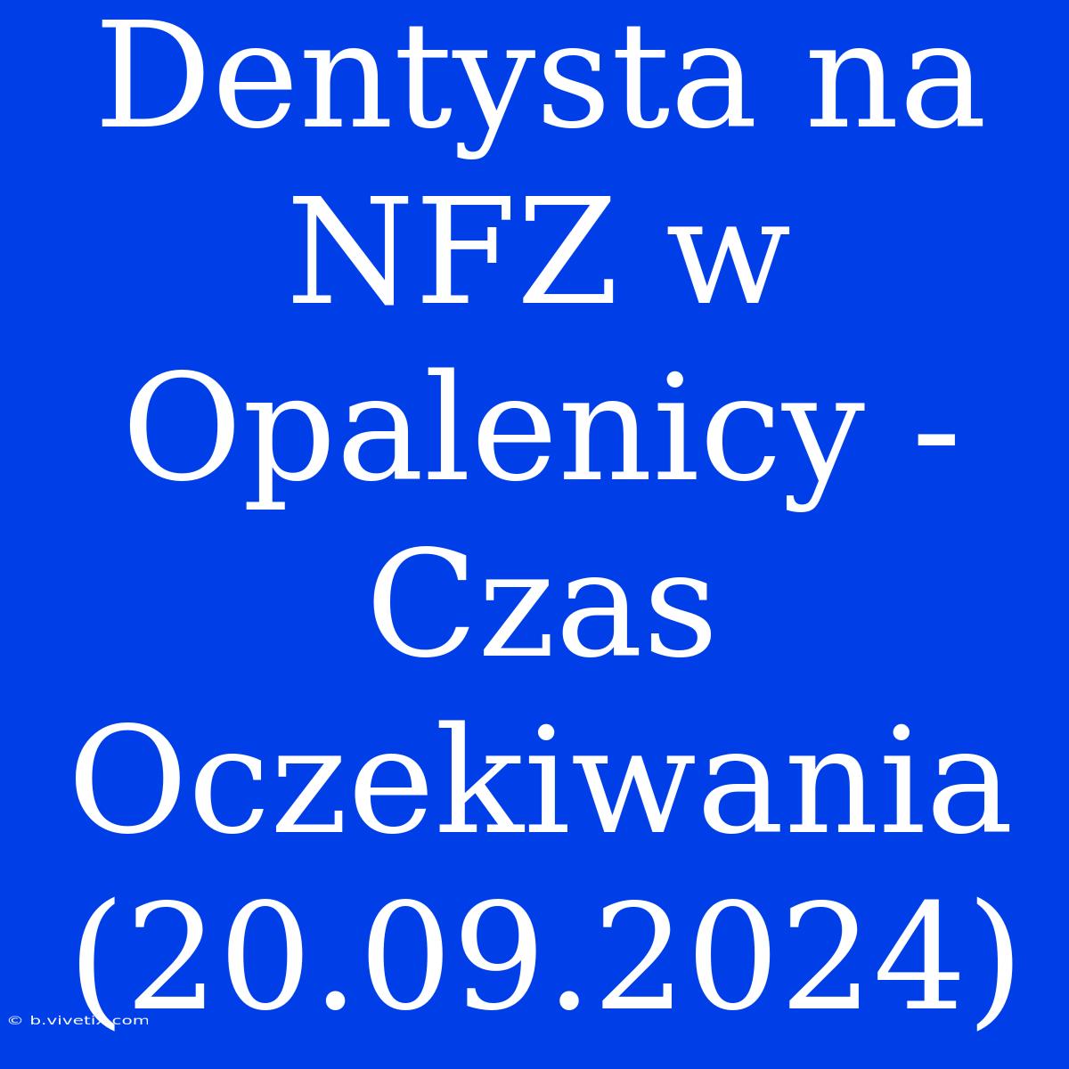 Dentysta Na NFZ W Opalenicy - Czas Oczekiwania (20.09.2024)