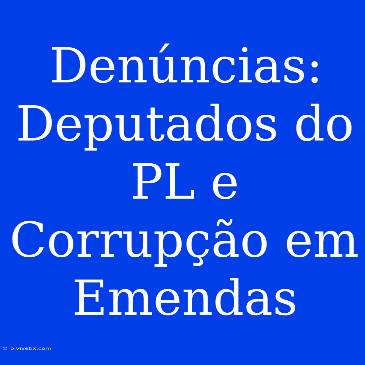 Denúncias: Deputados Do PL E Corrupção Em Emendas