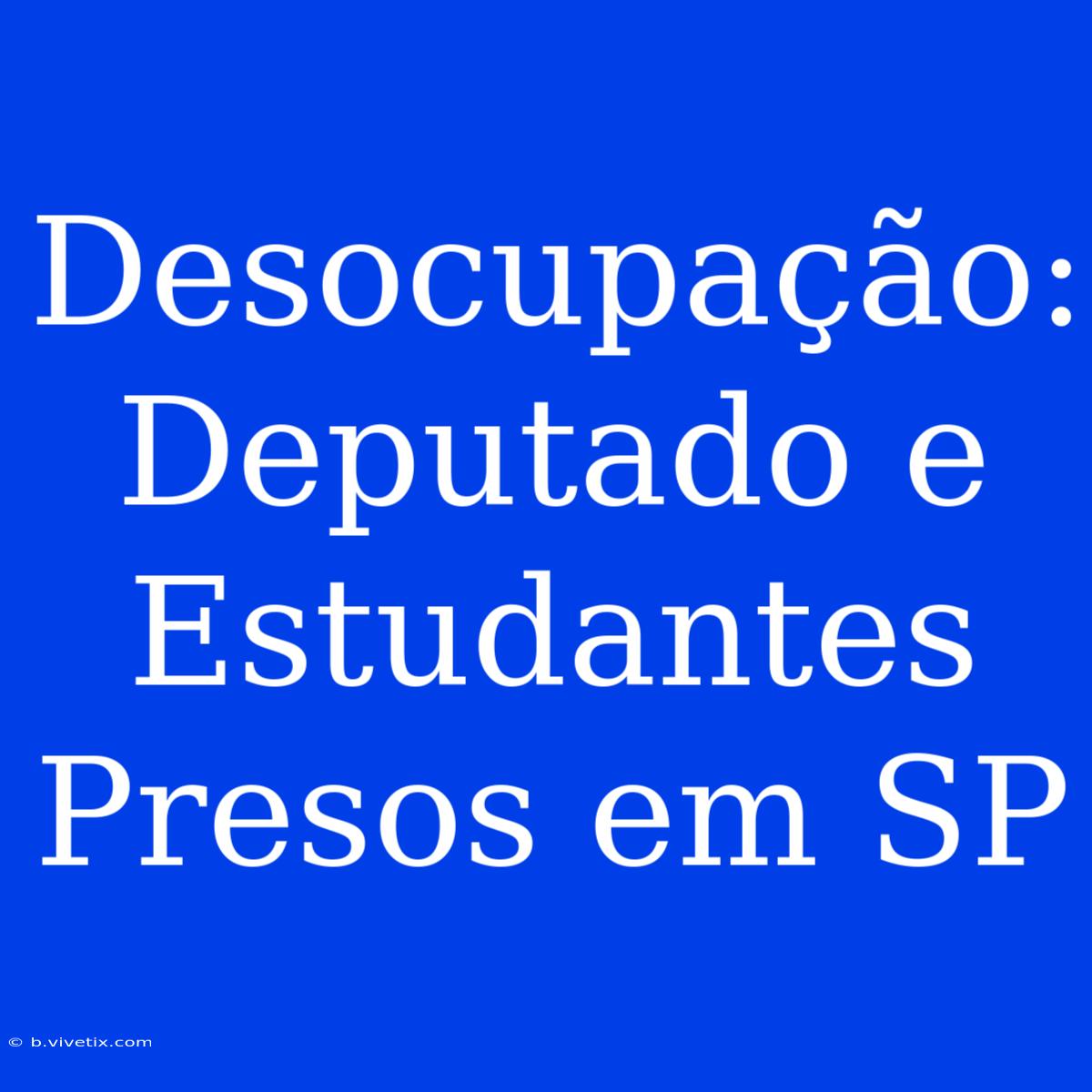 Desocupação: Deputado E Estudantes Presos Em SP