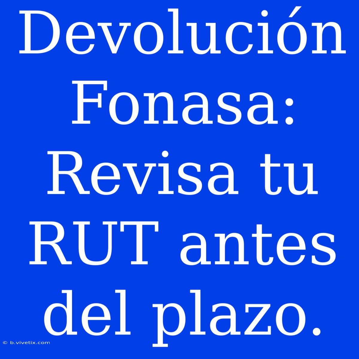 Devolución Fonasa: Revisa Tu RUT Antes Del Plazo.