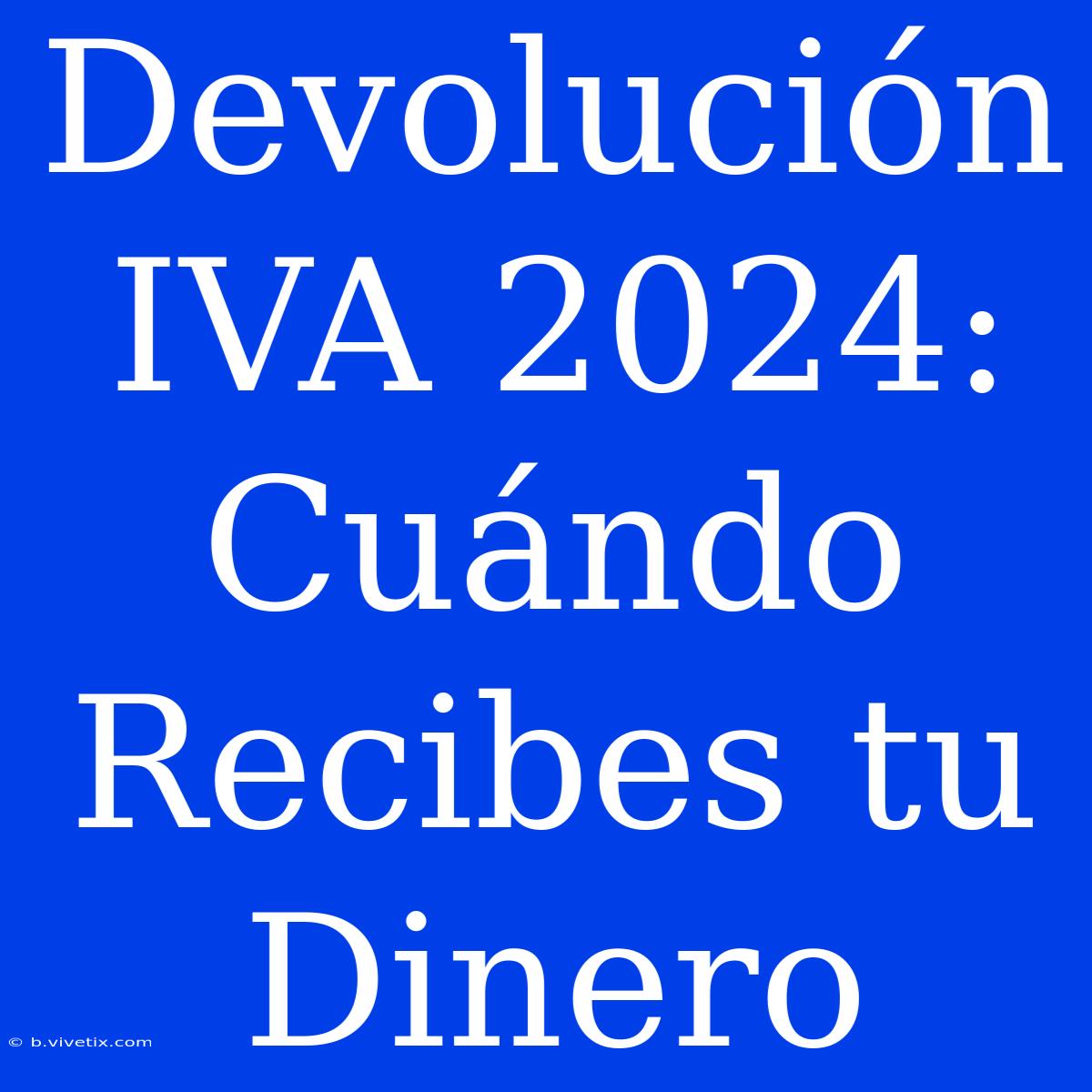 Devolución IVA 2024: Cuándo Recibes Tu Dinero