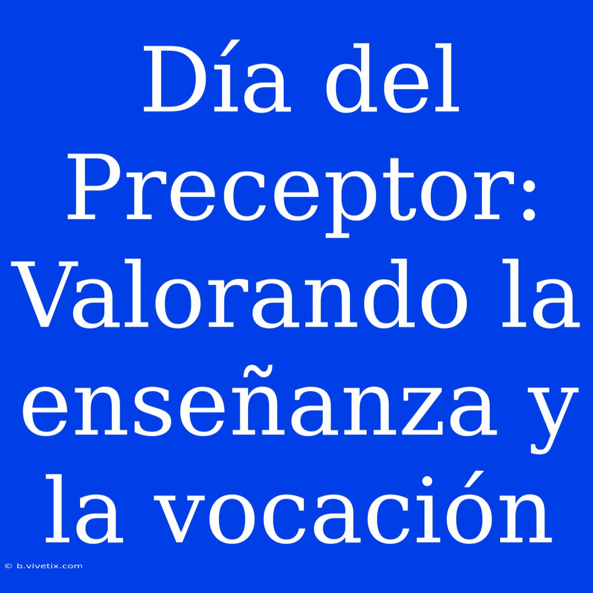 Día Del Preceptor: Valorando La Enseñanza Y La Vocación