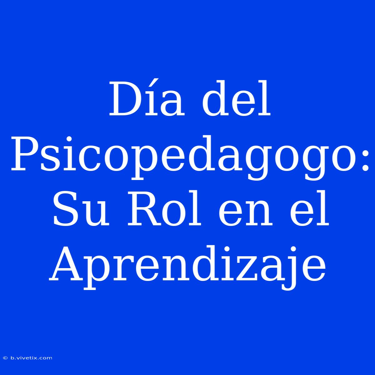 Día Del Psicopedagogo:  Su Rol En El Aprendizaje 