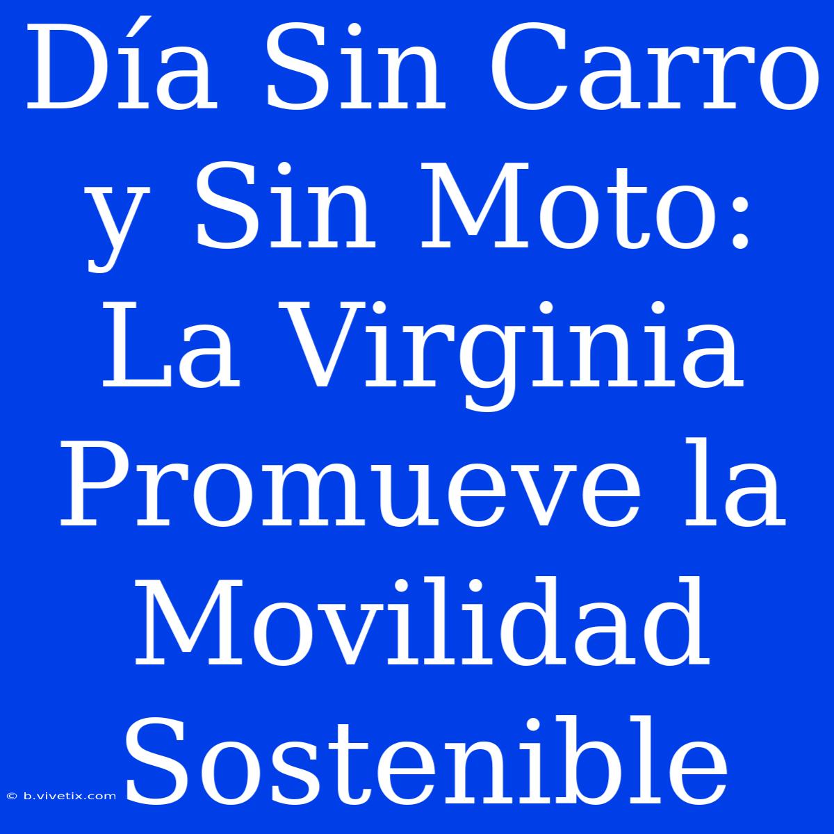 Día Sin Carro Y Sin Moto:  La Virginia Promueve La Movilidad Sostenible 