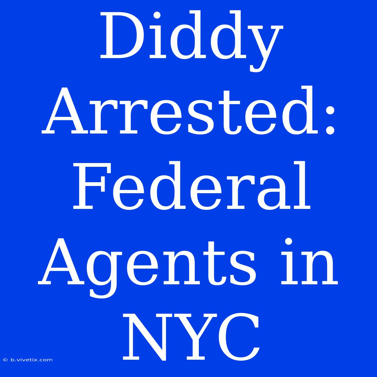 Diddy Arrested: Federal Agents In NYC