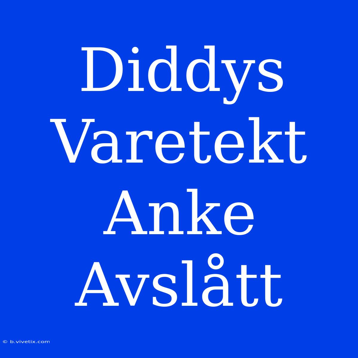 Diddys Varetekt Anke Avslått