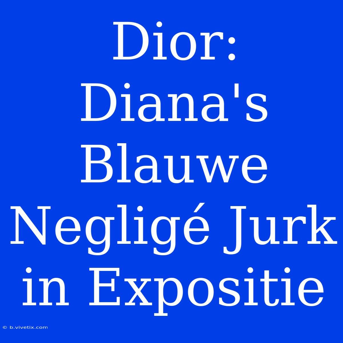 Dior: Diana's Blauwe Negligé Jurk In Expositie 