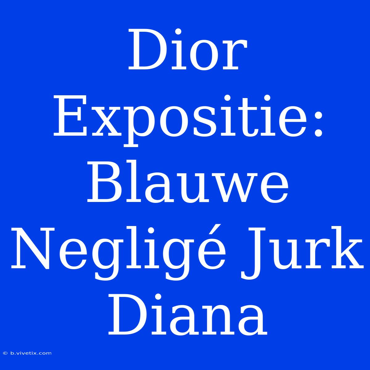 Dior Expositie: Blauwe Negligé Jurk Diana