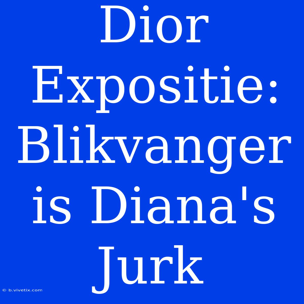 Dior Expositie: Blikvanger Is Diana's Jurk