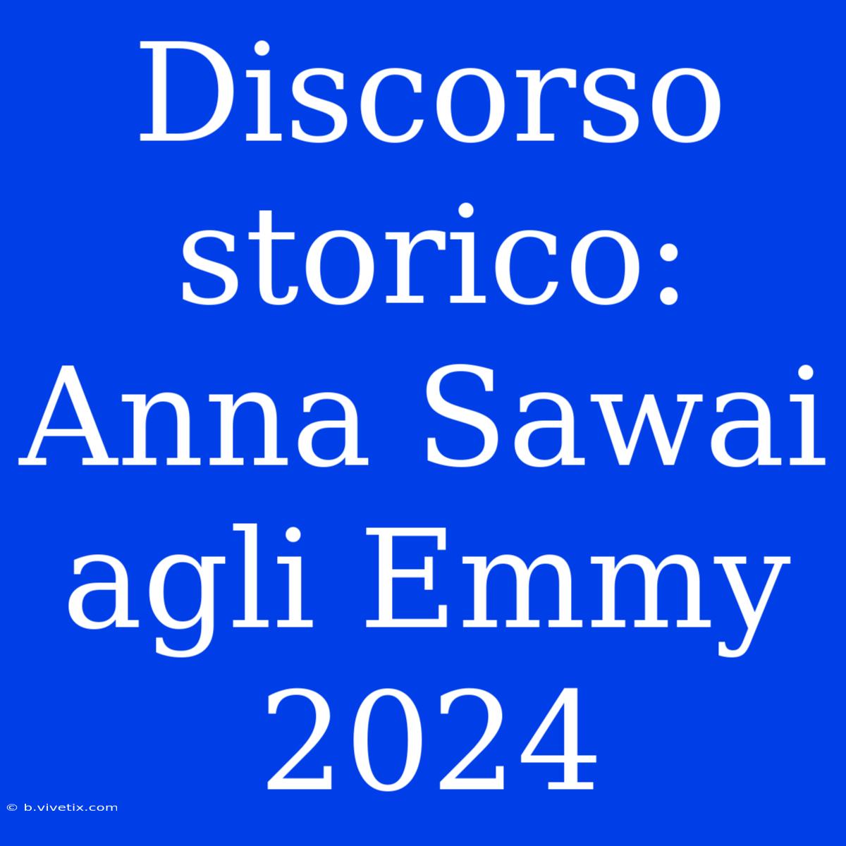 Discorso Storico: Anna Sawai Agli Emmy 2024