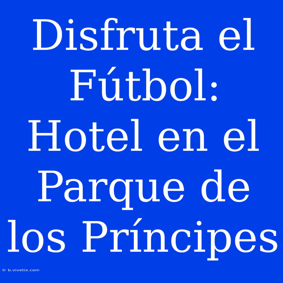 Disfruta El Fútbol: Hotel En El Parque De Los Príncipes 