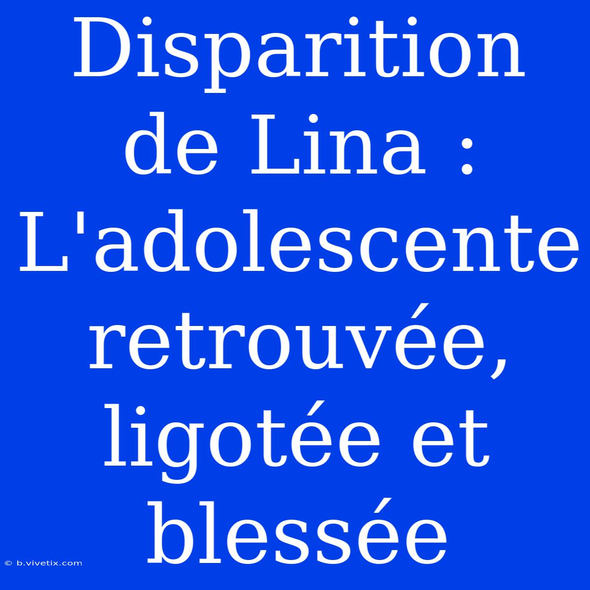 Disparition De Lina : L'adolescente Retrouvée, Ligotée Et Blessée