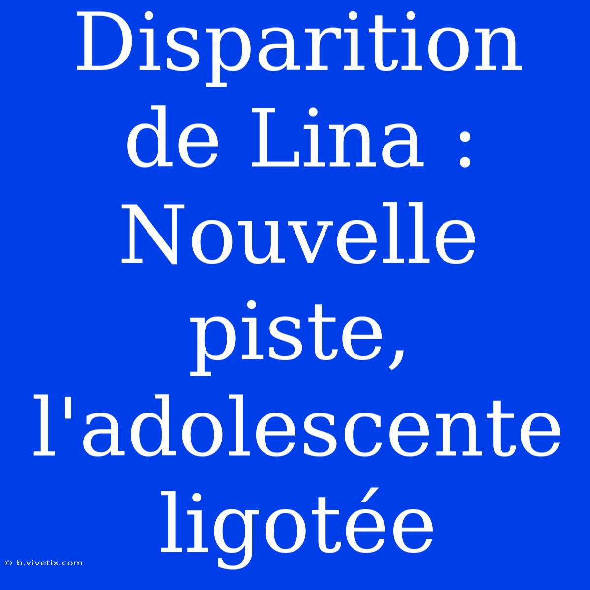 Disparition De Lina : Nouvelle Piste, L'adolescente Ligotée