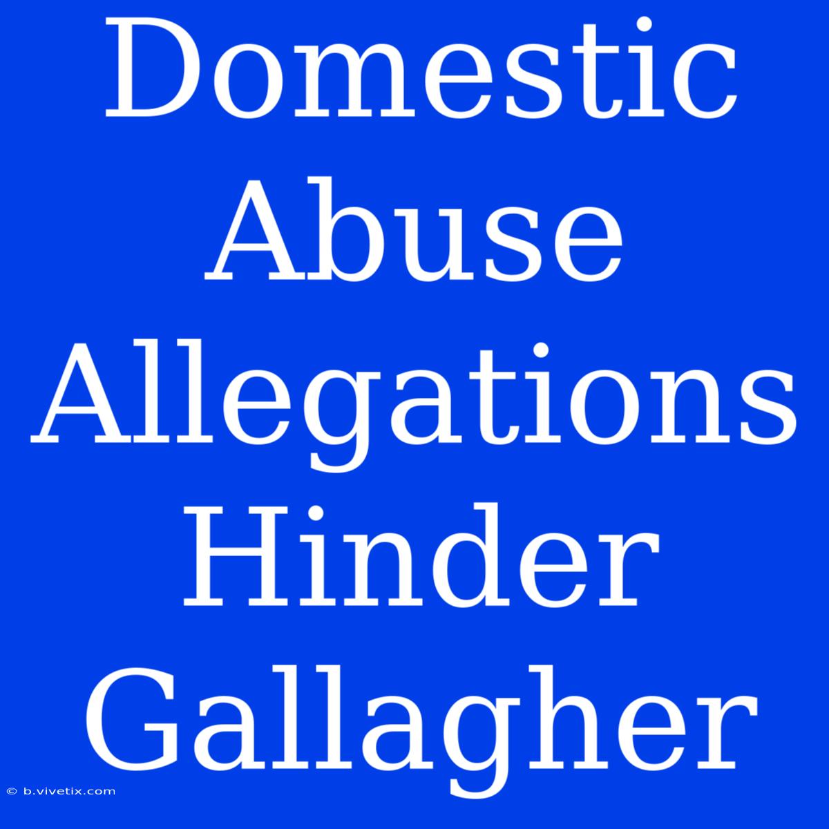 Domestic Abuse Allegations Hinder Gallagher