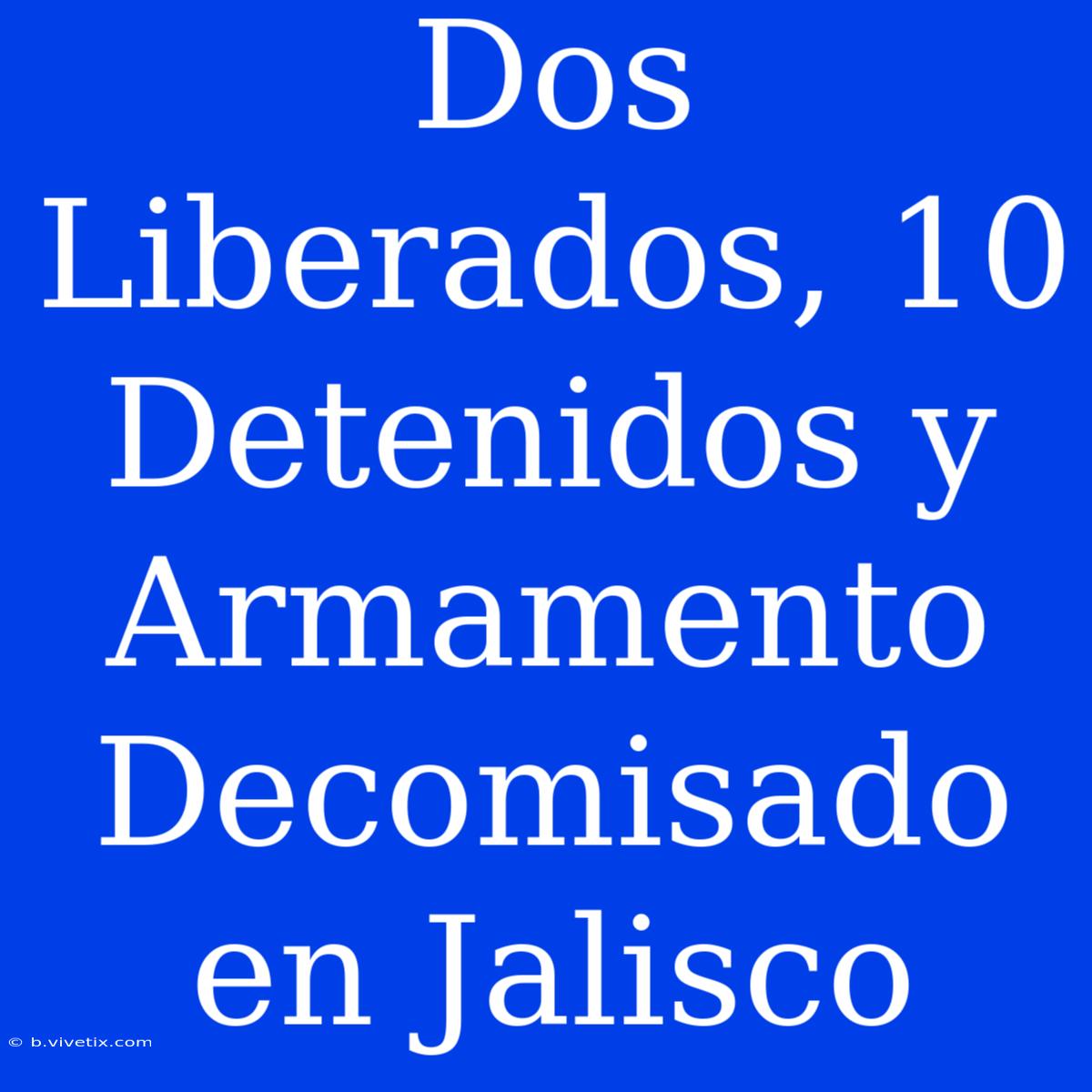 Dos Liberados, 10 Detenidos Y Armamento Decomisado En Jalisco