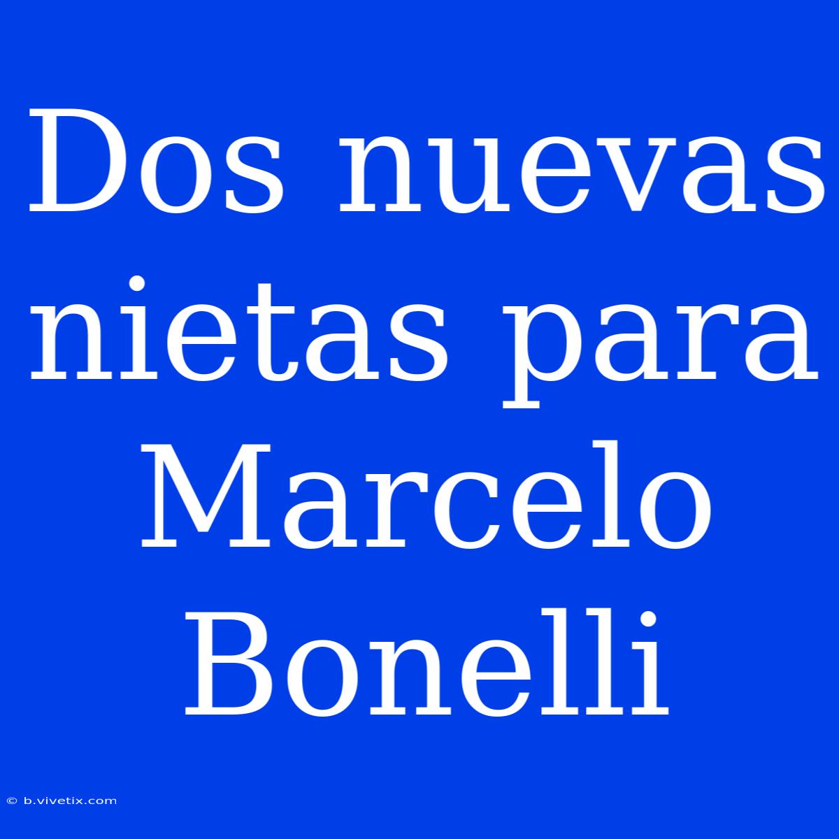 Dos Nuevas Nietas Para Marcelo Bonelli