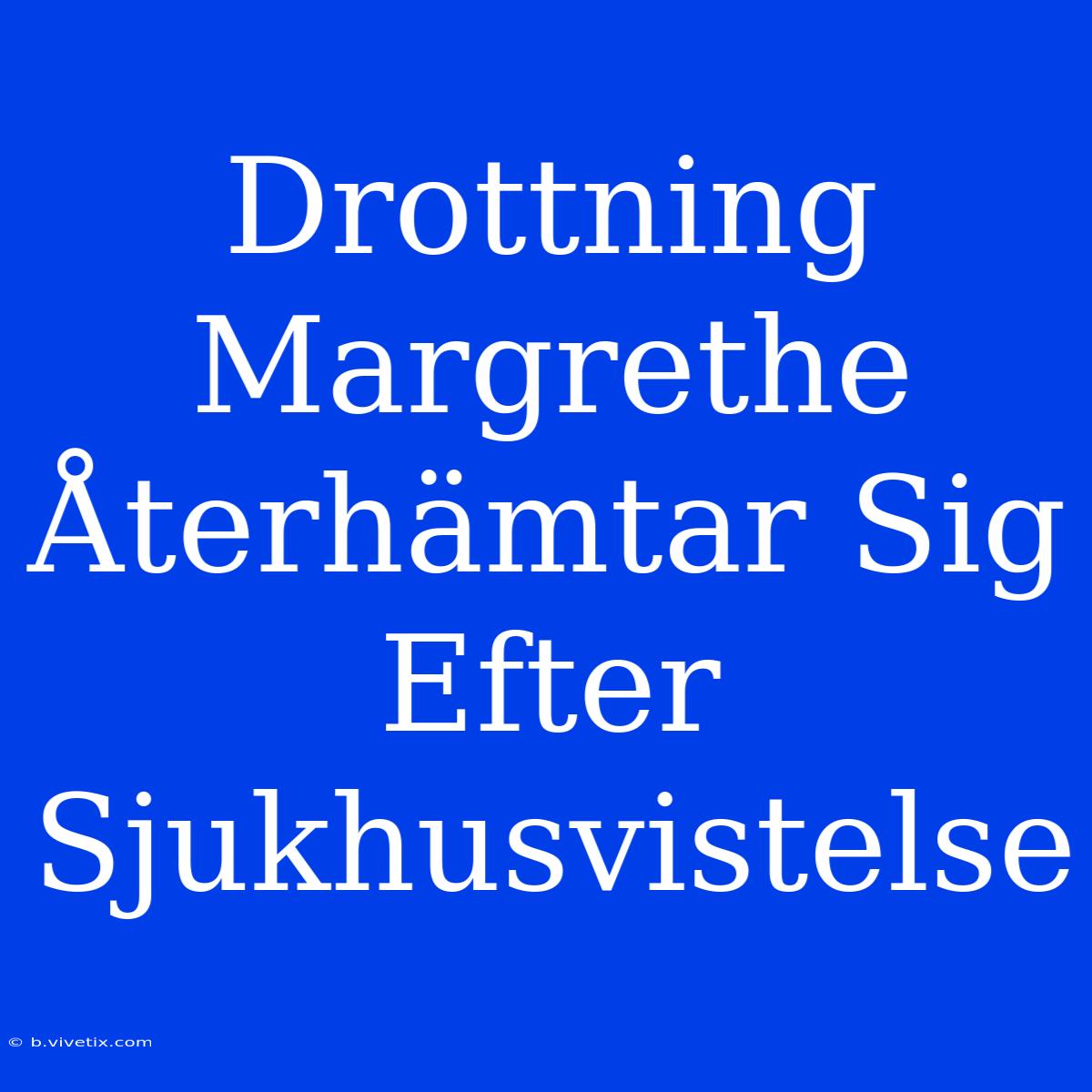 Drottning Margrethe Återhämtar Sig Efter Sjukhusvistelse