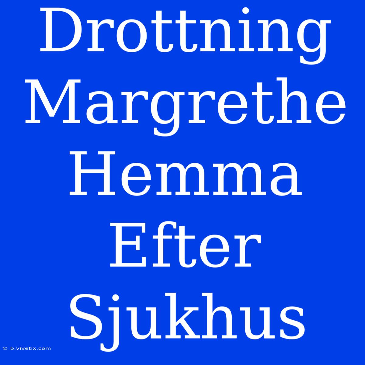 Drottning Margrethe Hemma Efter Sjukhus