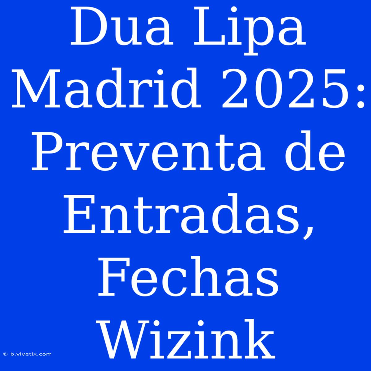 Dua Lipa Madrid 2025: Preventa De Entradas, Fechas Wizink