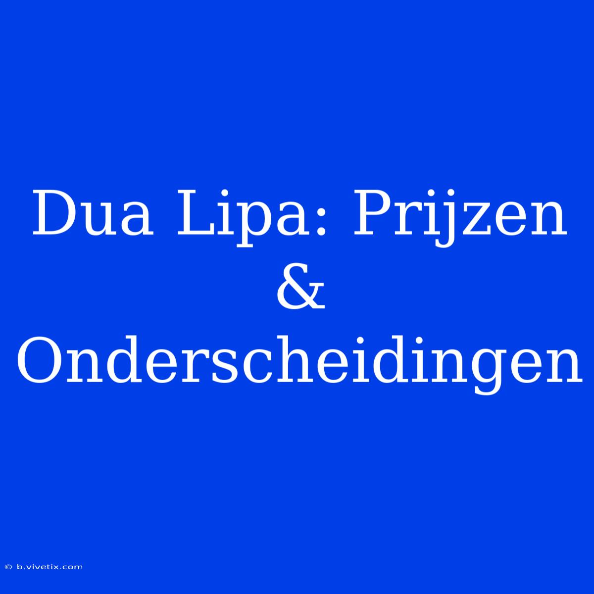 Dua Lipa: Prijzen & Onderscheidingen