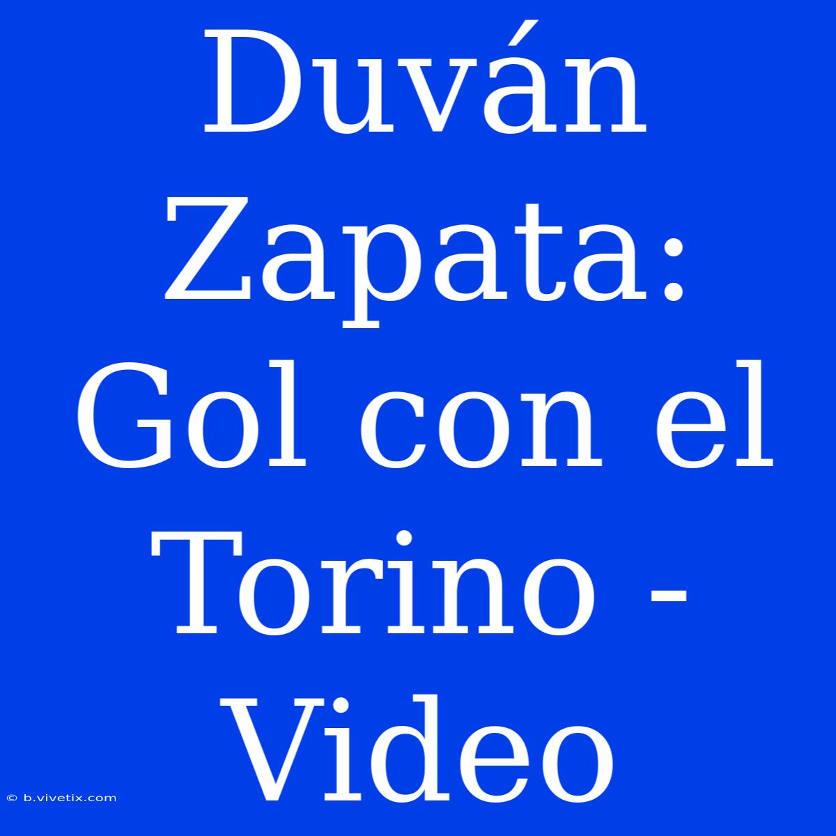 Duván Zapata: Gol Con El Torino - Video