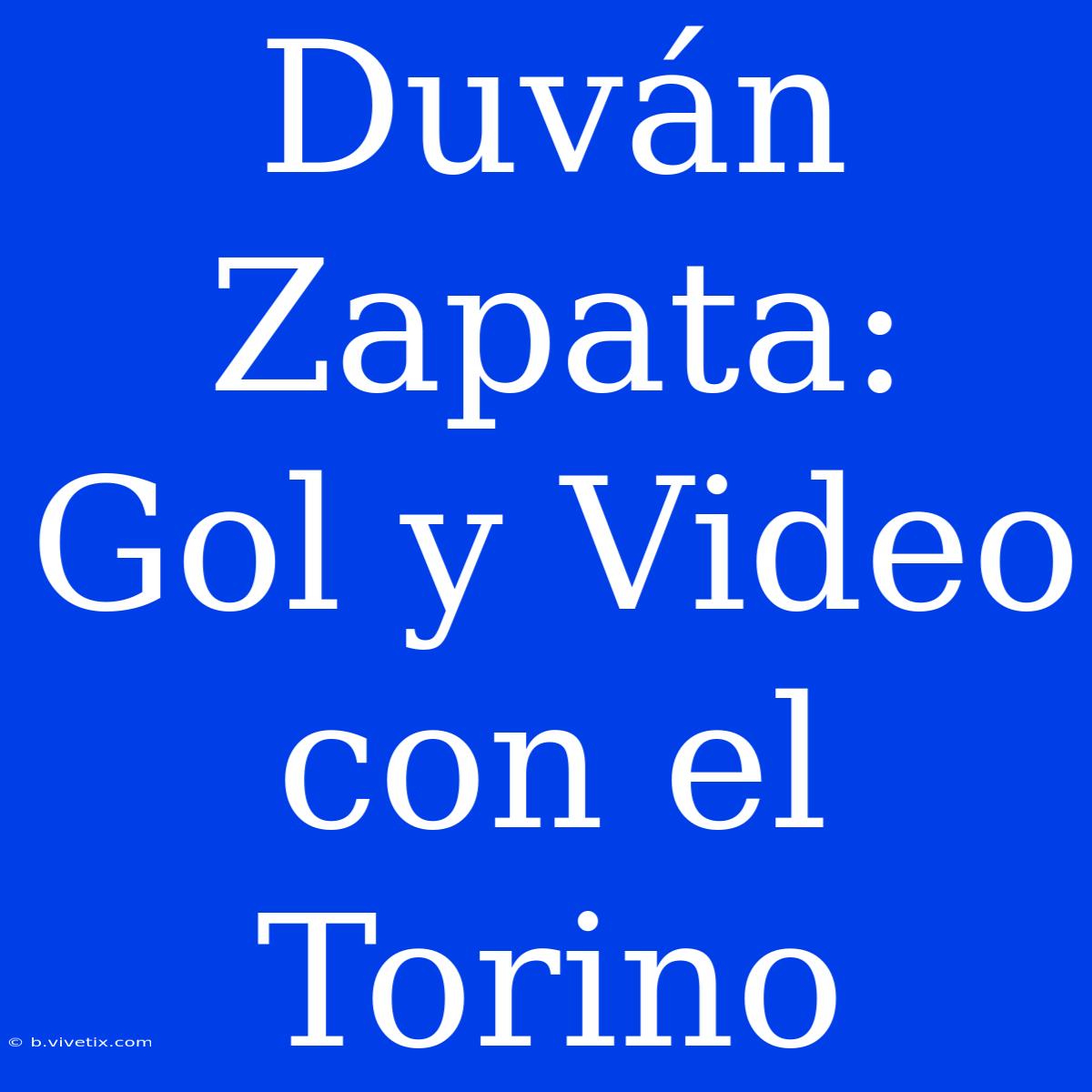 Duván Zapata: Gol Y Video Con El Torino