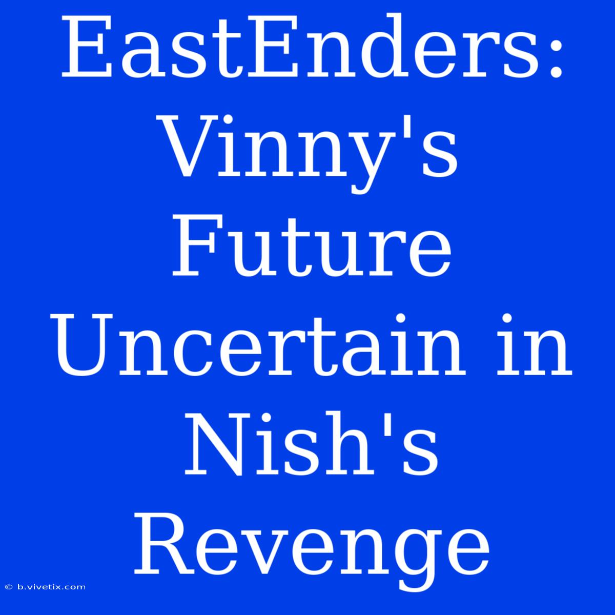 EastEnders: Vinny's Future Uncertain In Nish's Revenge 