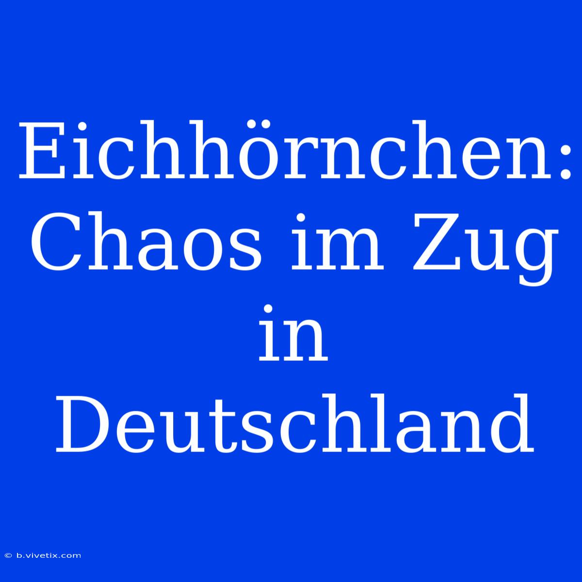 Eichhörnchen: Chaos Im Zug In Deutschland 