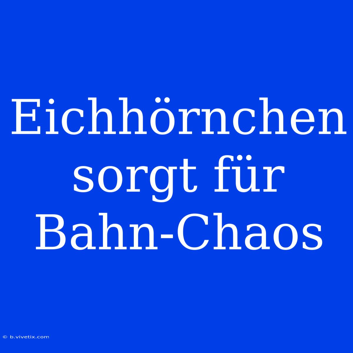 Eichhörnchen Sorgt Für Bahn-Chaos