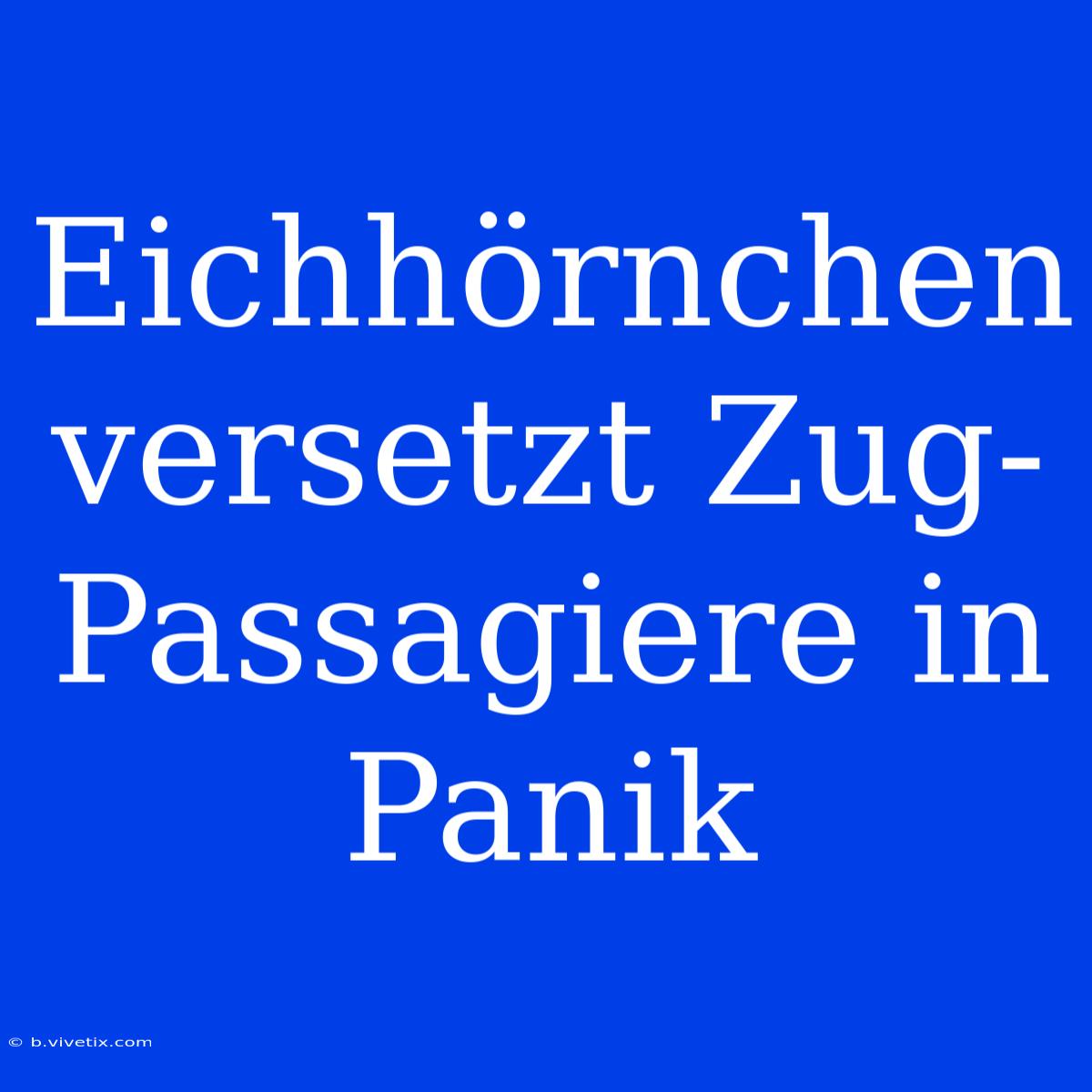 Eichhörnchen Versetzt Zug-Passagiere In Panik