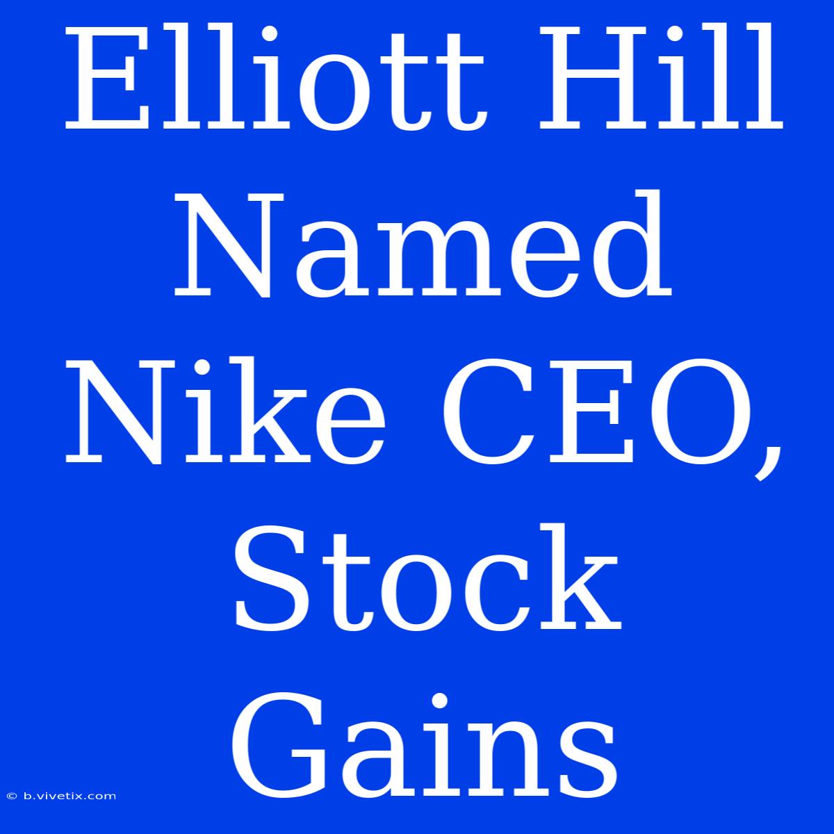 Elliott Hill Named Nike CEO, Stock Gains