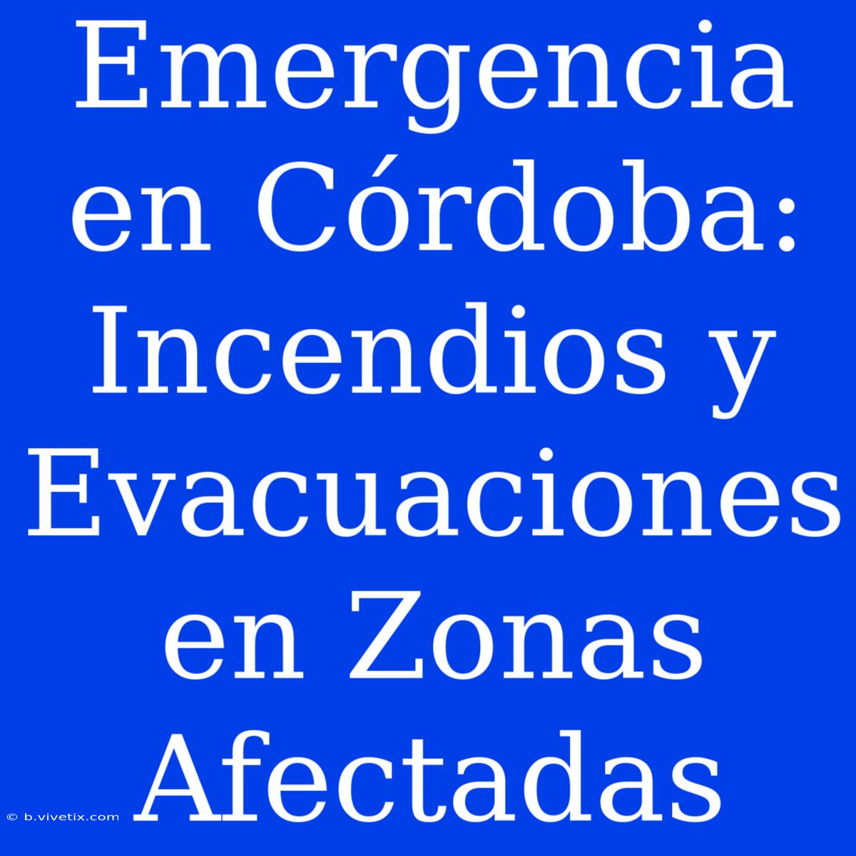 Emergencia En Córdoba: Incendios Y Evacuaciones En Zonas Afectadas