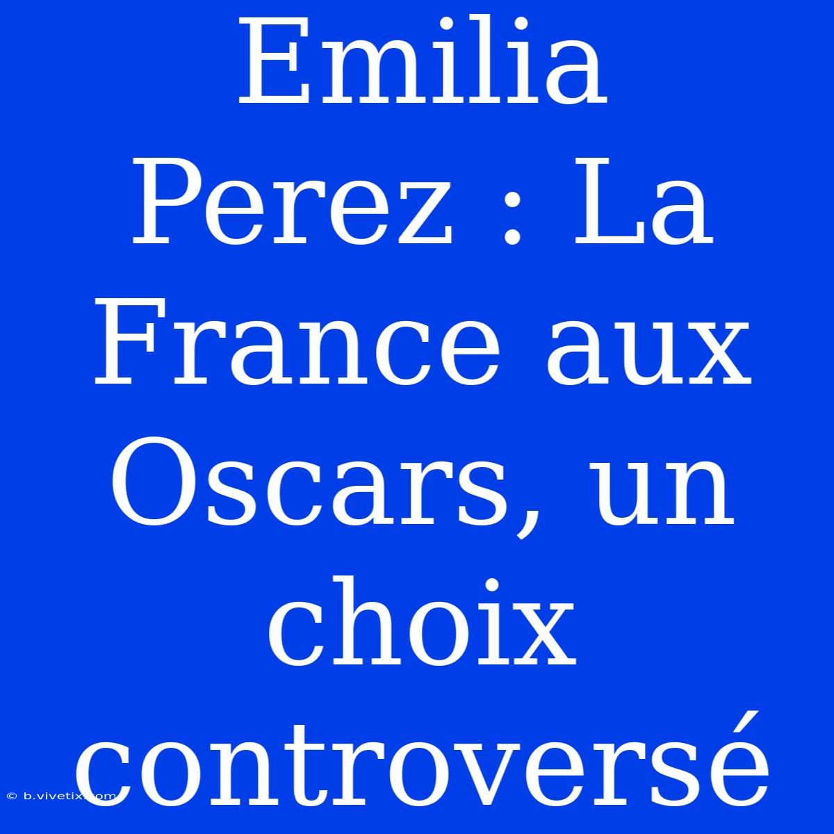 Emilia Perez : La France Aux Oscars, Un Choix Controversé