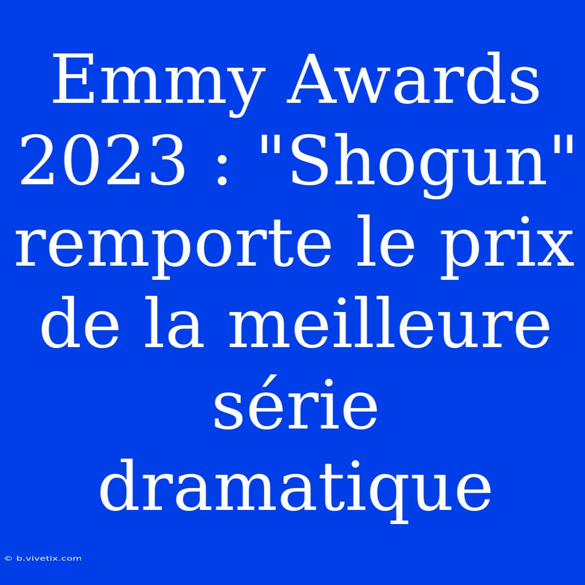 Emmy Awards 2023 : 