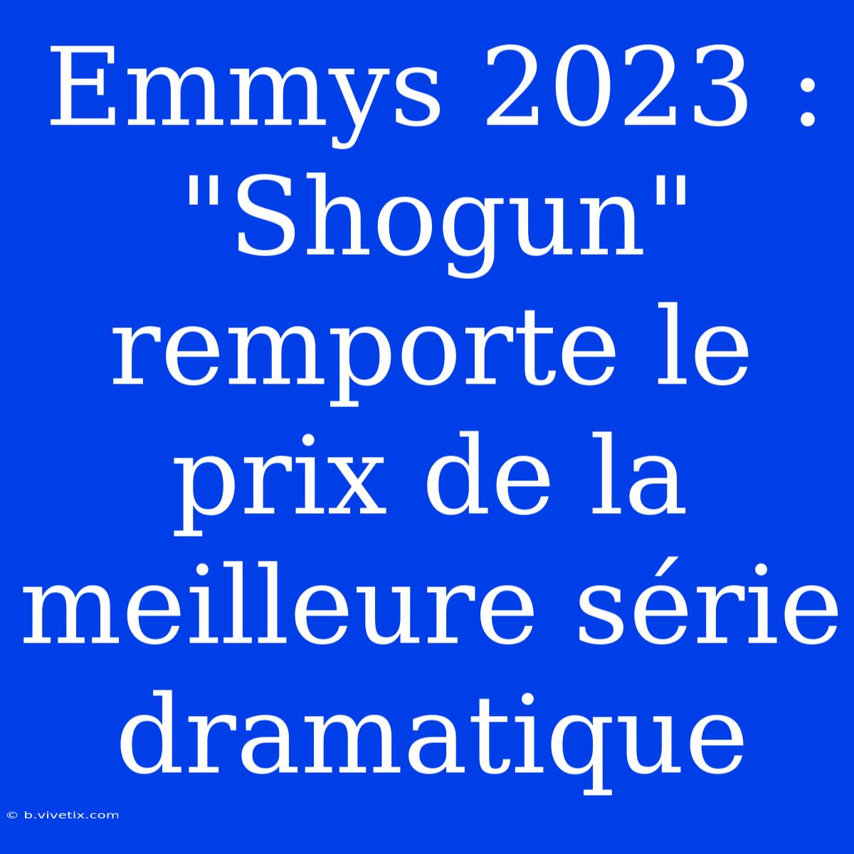 Emmys 2023 : 