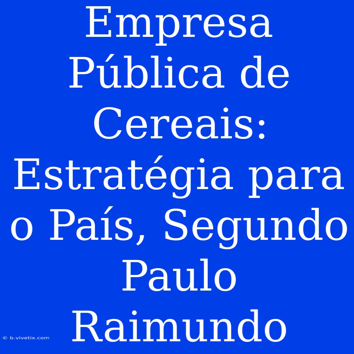 Empresa Pública De Cereais: Estratégia Para O País, Segundo Paulo Raimundo 