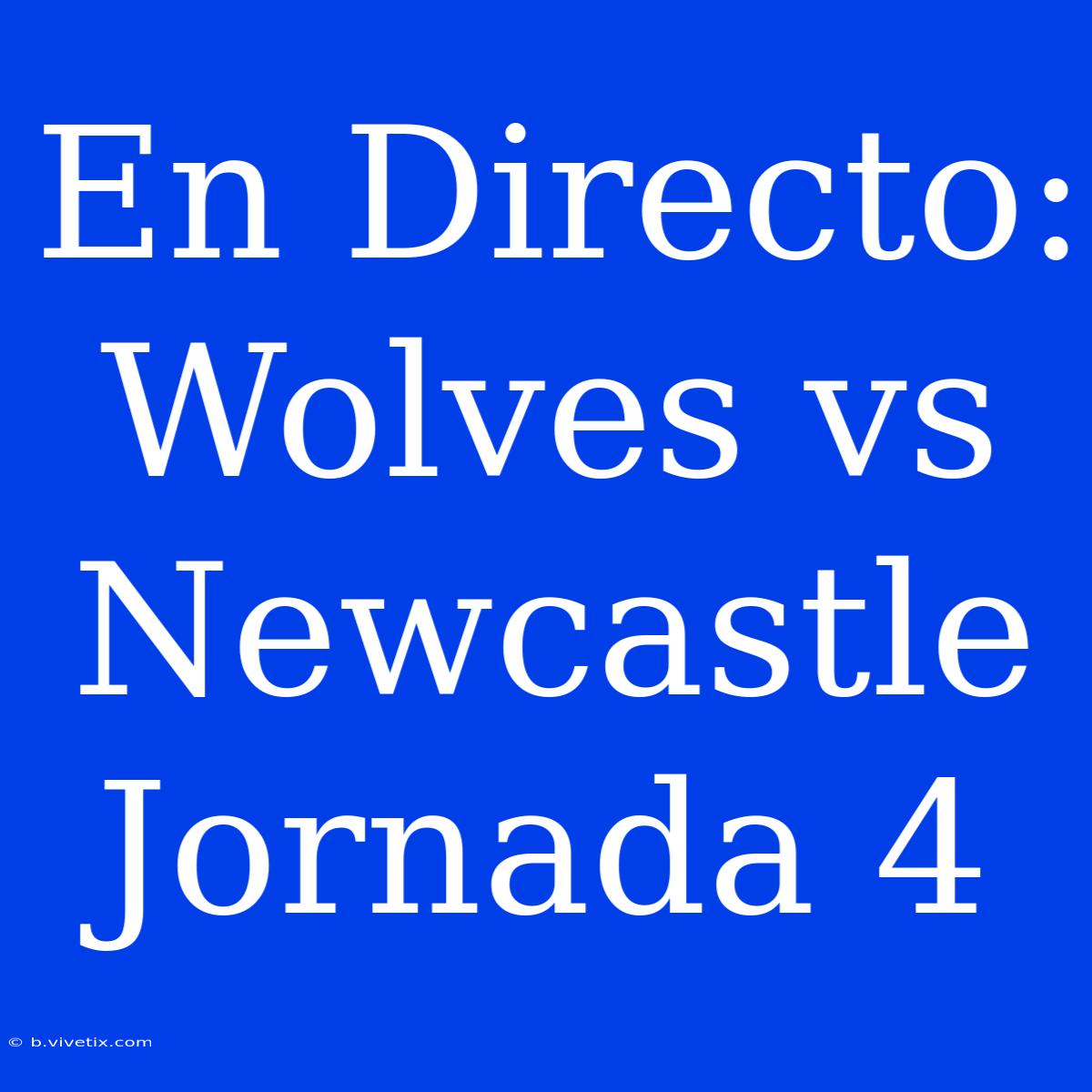 En Directo: Wolves Vs Newcastle Jornada 4