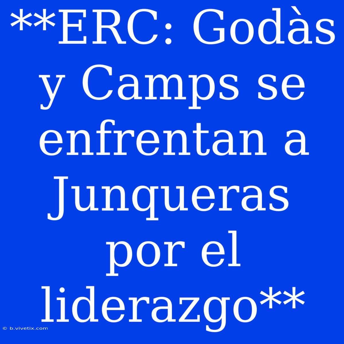 **ERC: Godàs Y Camps Se Enfrentan A Junqueras Por El Liderazgo**