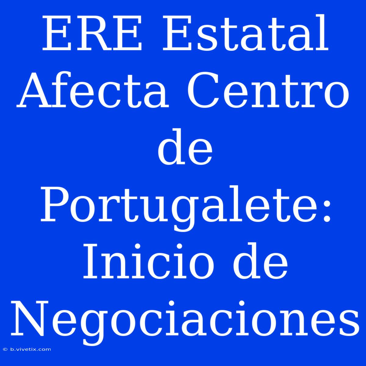 ERE Estatal Afecta Centro De Portugalete: Inicio De Negociaciones