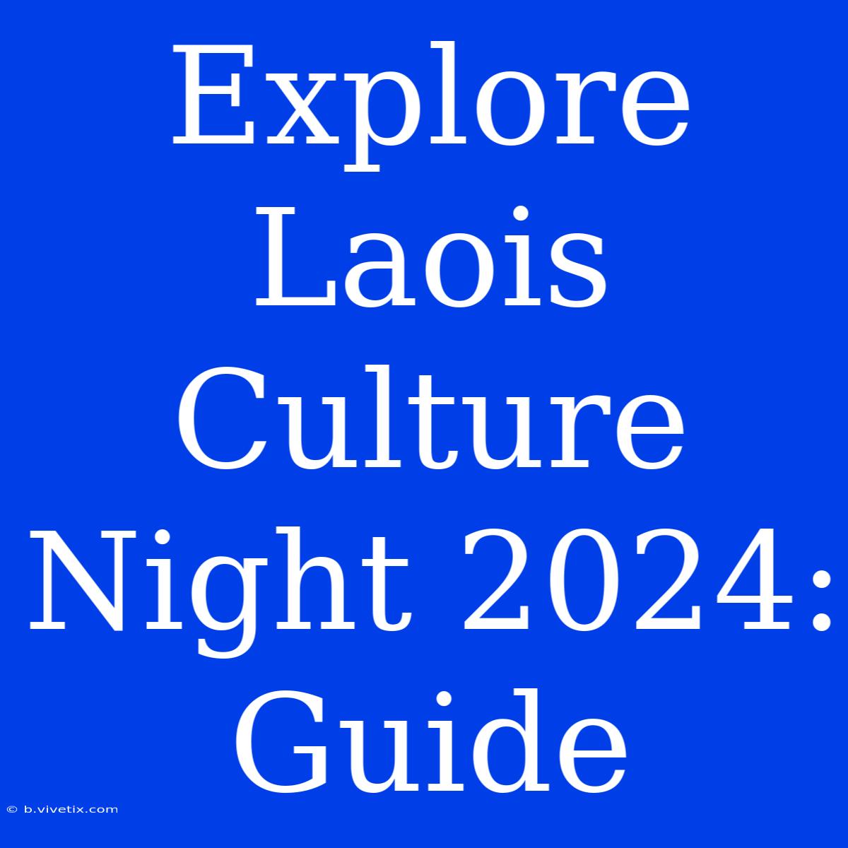 Explore Laois Culture Night 2024: Guide