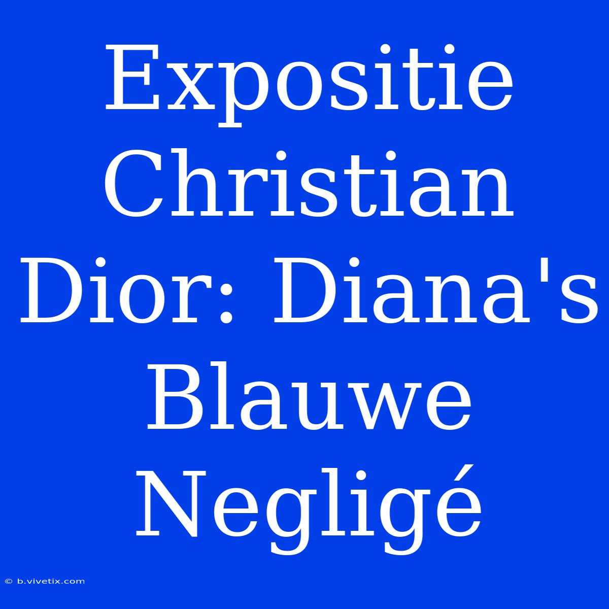 Expositie Christian Dior: Diana's Blauwe Negligé