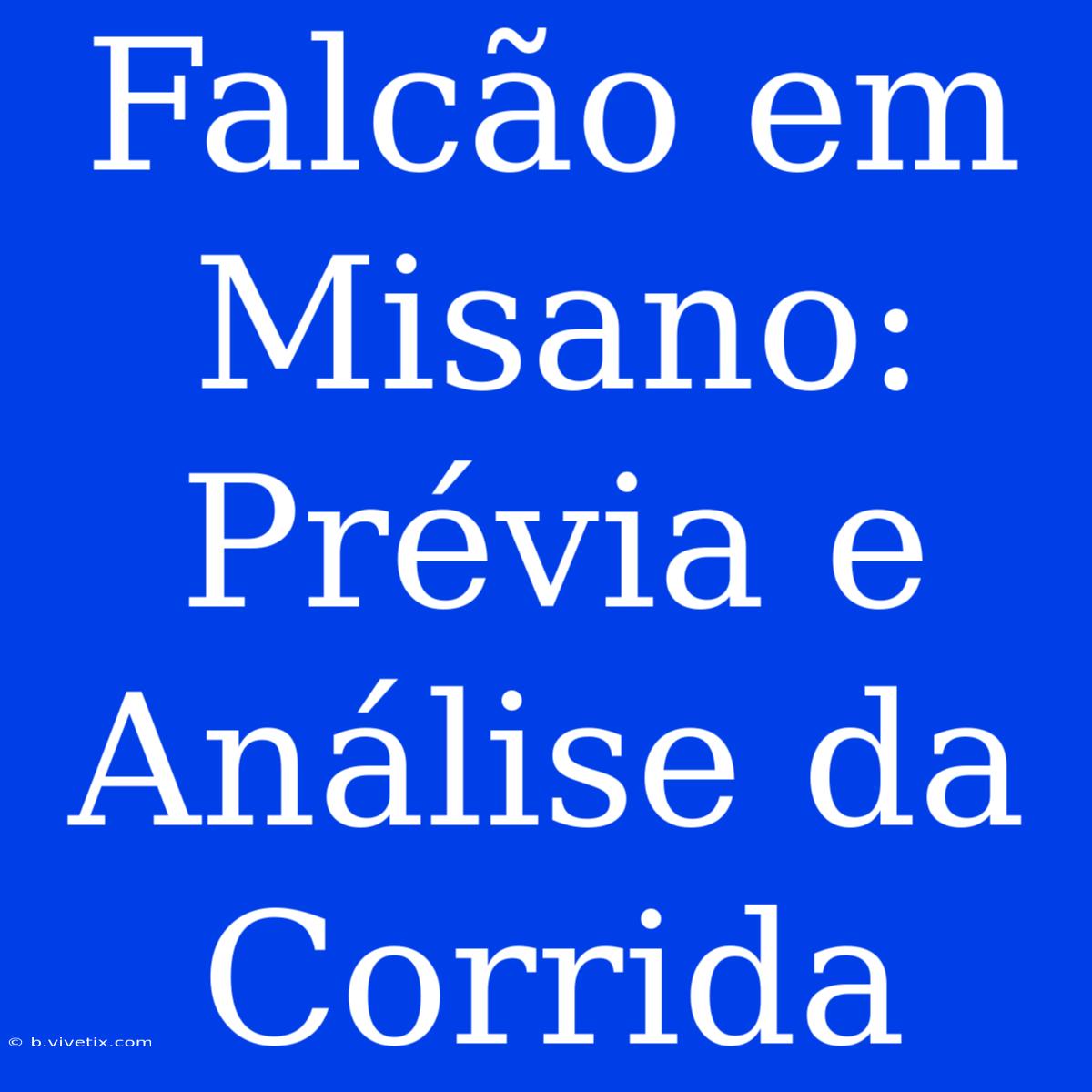 Falcão Em Misano: Prévia E Análise Da Corrida