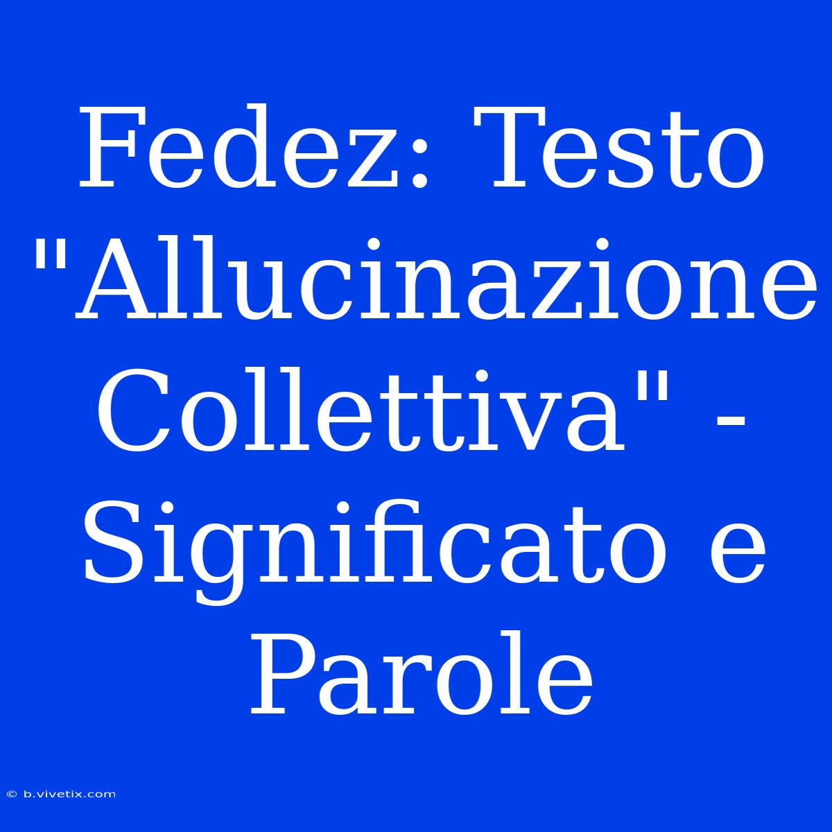 Fedez: Testo 