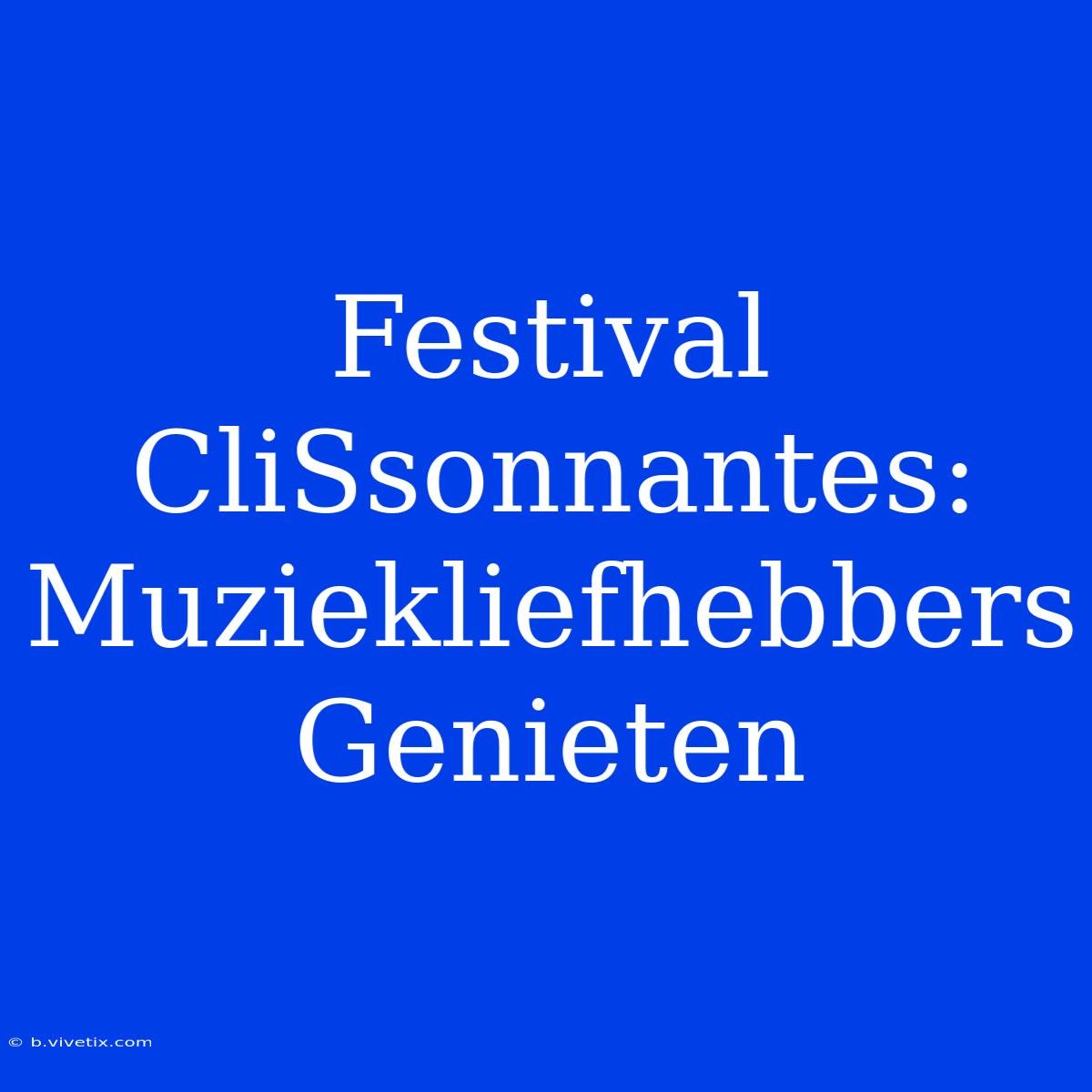 Festival CliSsonnantes: Muziekliefhebbers Genieten 