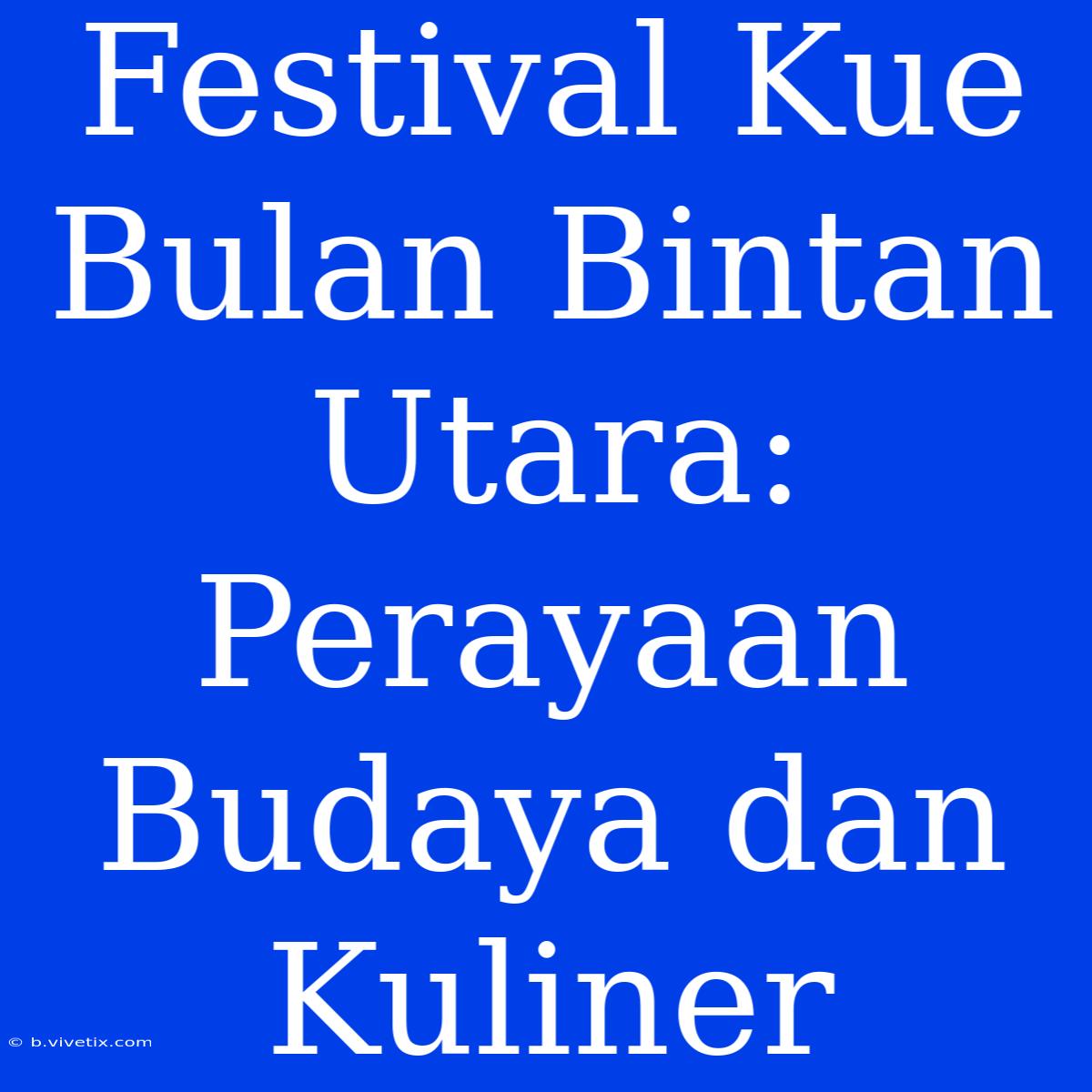 Festival Kue Bulan Bintan Utara: Perayaan Budaya Dan Kuliner