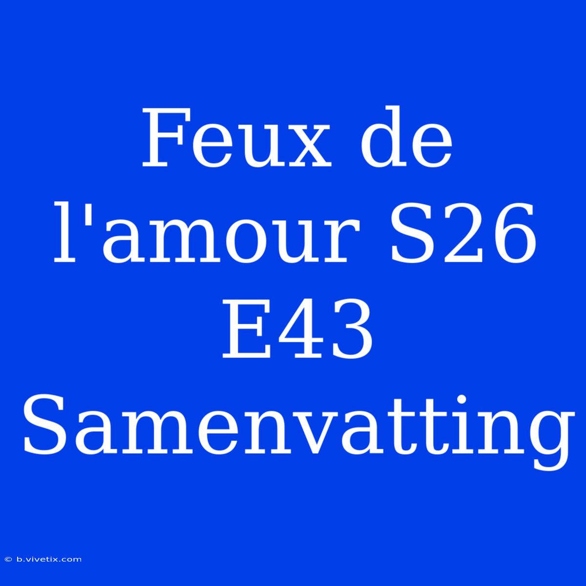 Feux De L'amour S26 E43 Samenvatting