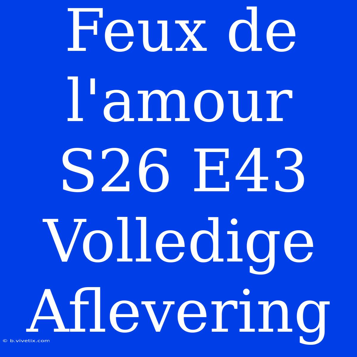 Feux De L'amour S26 E43 Volledige Aflevering