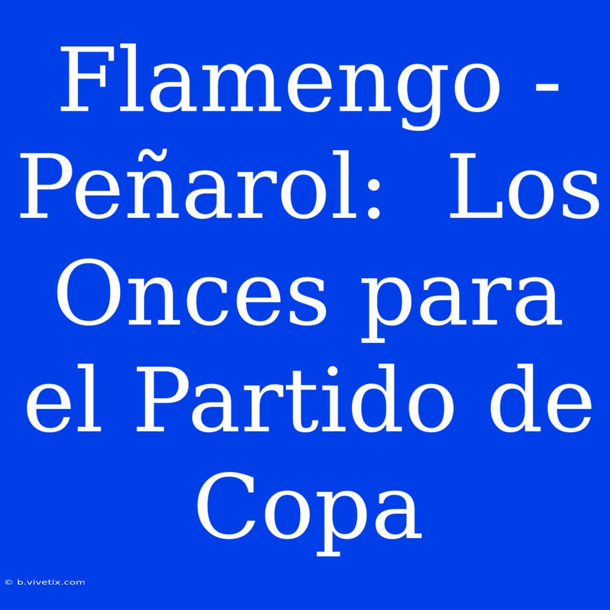 Flamengo - Peñarol:  Los Onces Para El Partido De Copa